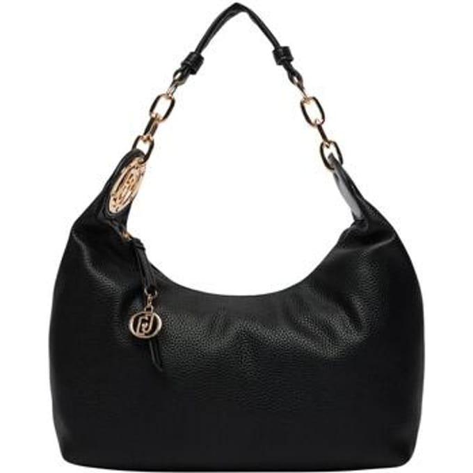 LIU JO schoudertas Faiza ECS Hobo Bag Nero / Brass Gold zwart