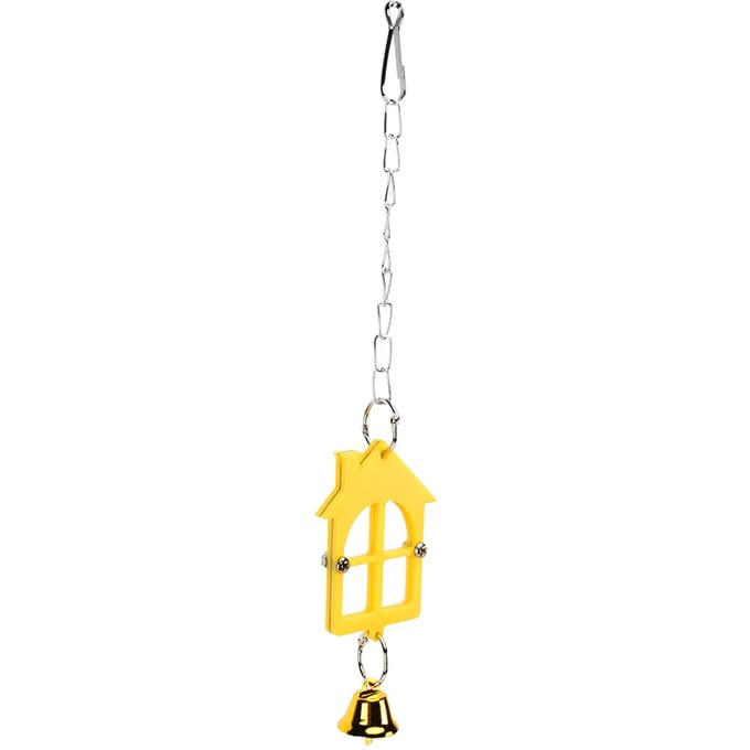 Miroir suspendu pour oiseaux, Anti-éclatement, cage à oiseaux mignonne, jouet avec cloche pour perruche, calopsitte white