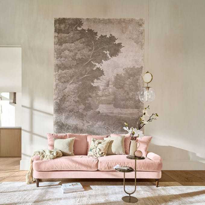 LOBERON Behangwand Jarville grijs/roze