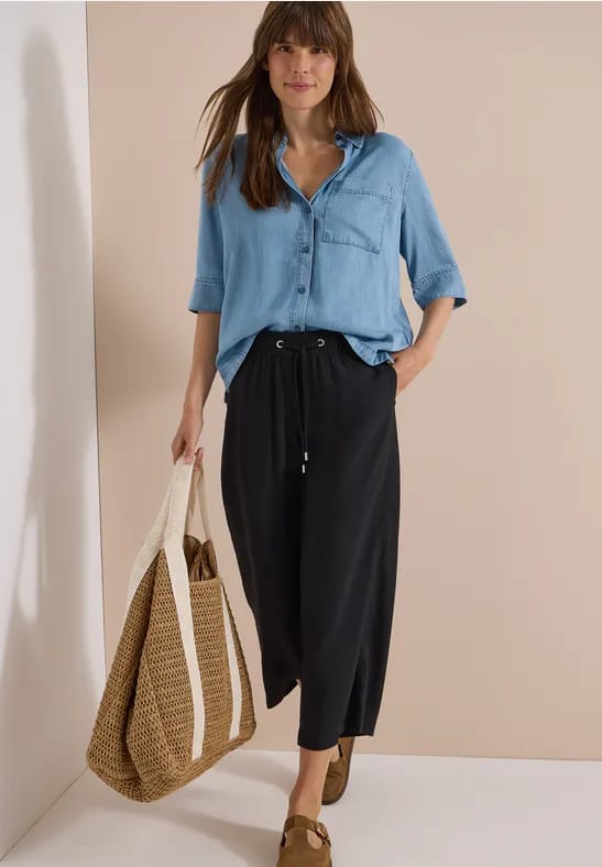 3/4 broek Wide Leg in Loose Fit