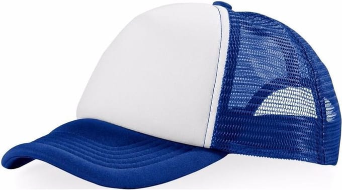 *** Truckers Cap Super - Zomer Pet - Snapback Trucker - Blauw/wit - van Heble® ***