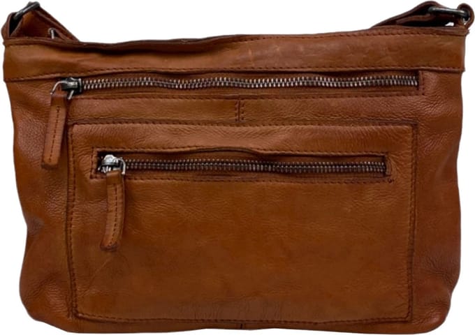 DSTRCT Kleine Schoudertas / Crossbody Tas  Dames -  Leer - Harrington Road     -  Cognac