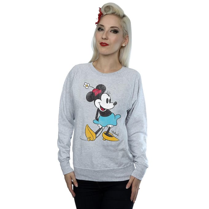 Disney Dames/Dames Klassiek Minnie Mouse Heather Sweatshirt (Grijs)