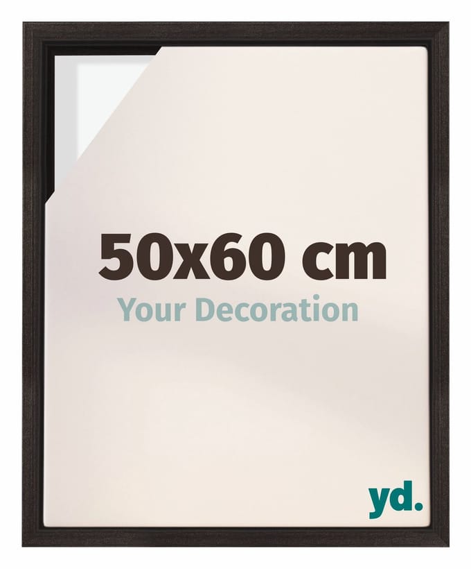 yd, Baklijst 50x60 cm Eiken Donker - Lijst voor Canvasdoek - MDF Lyon