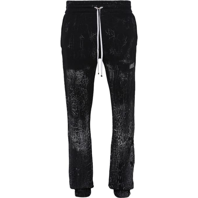Amiri gebarsten kleurstof logo zwarte joggingbroek