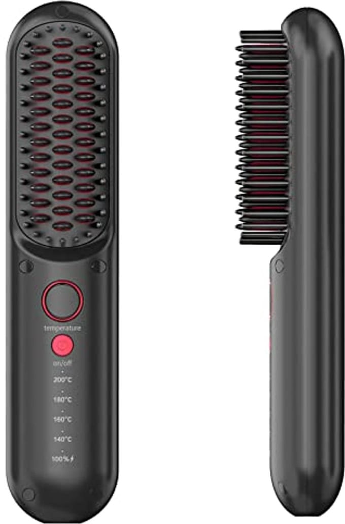 Draadloze Stijltangborstel - Roze - Mini - Draagbare Haarstijlborstel voor op Reis
