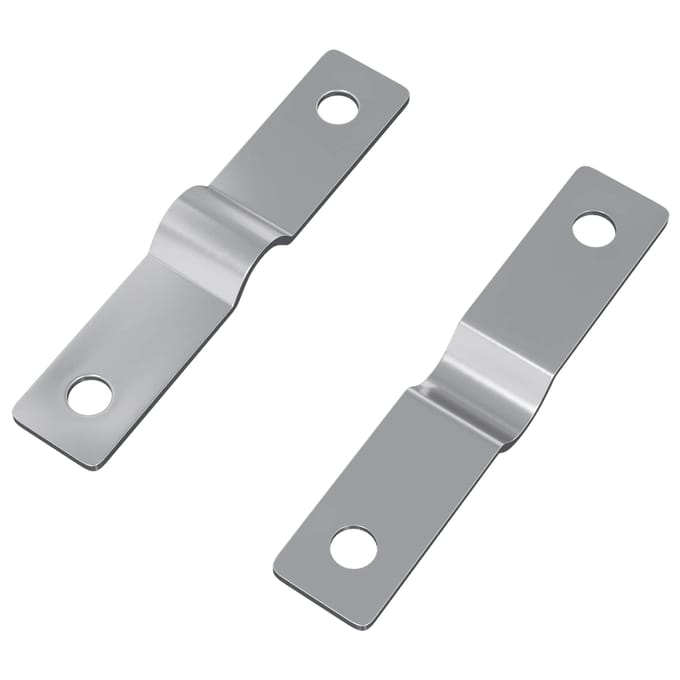 vidaXL Strike Plate 2 pcs Zilver 50 x 10 x 1,2 mm IJzer