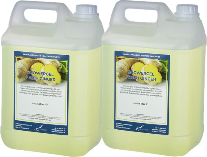 Claudius Douchegel Fresh Ginger 5 liter - set van 2 stuks - Showergel