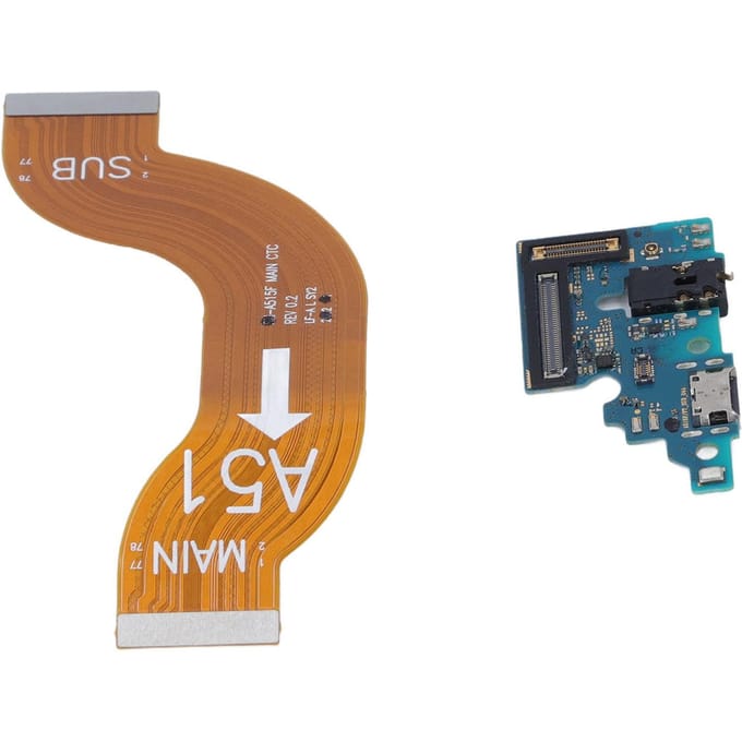 Câble Flex Port de Charge USB C avec Outils de Réparation Connecteur Dock Câble Flex Remplacement pour Galaxy A51 A515F brown