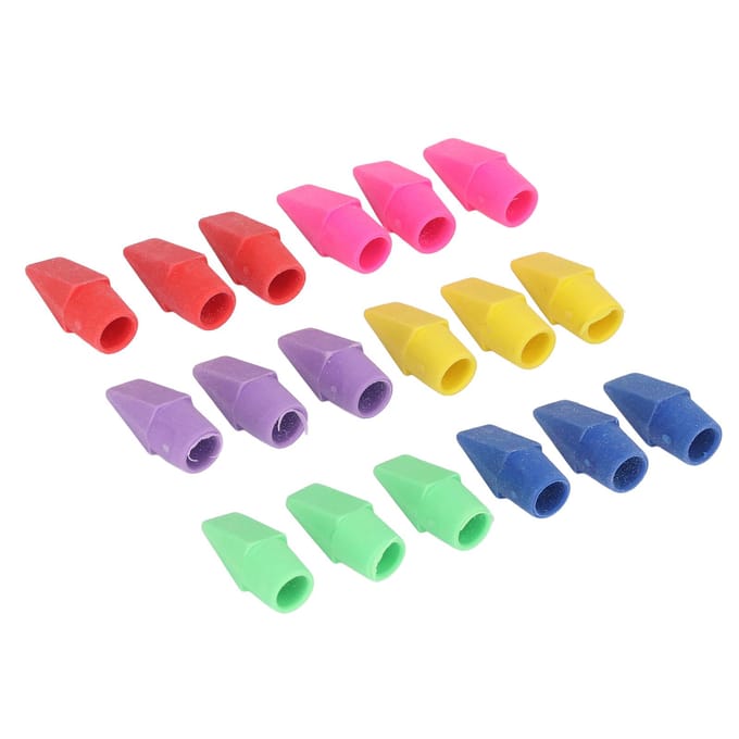 200 Stuks Potloodtopgum Potloodgum Topper Wigvormig Kantoorartikelen voor Kantoor Kinderen green