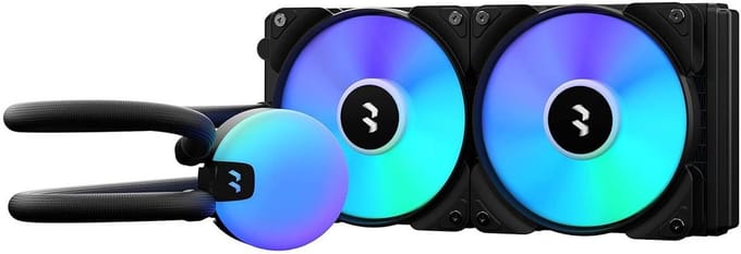 CPU Waterkoeler - Vloeistofkoeler AIO - Computer Koelen - Draaibaar Logo - 240mm - Zwart