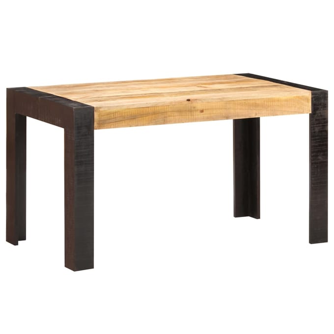vidaXL - Eettafel - 140x70x76 - cm - massief - ruw - mangohout