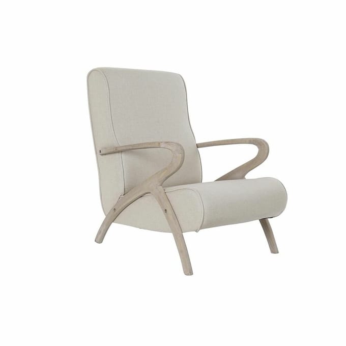 Armstoel DKD Home Decor Spar Beige Polyester (57 x 55 x 85 cm)