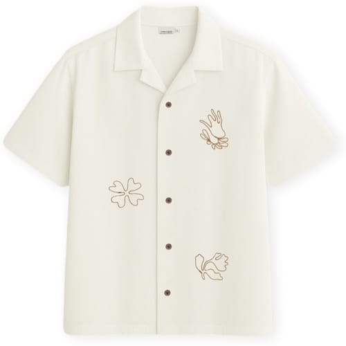 Overhemd Korte Mouw Imago Autumnal Shirt - Cru