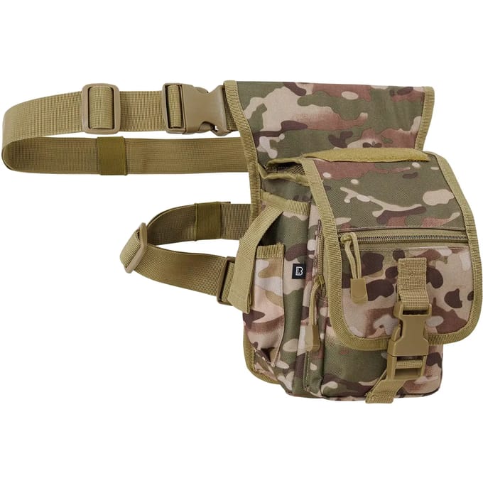 Brandit - Side Kick Bag tactical camo one size Heuptasje - One size - Bruin/Groen
