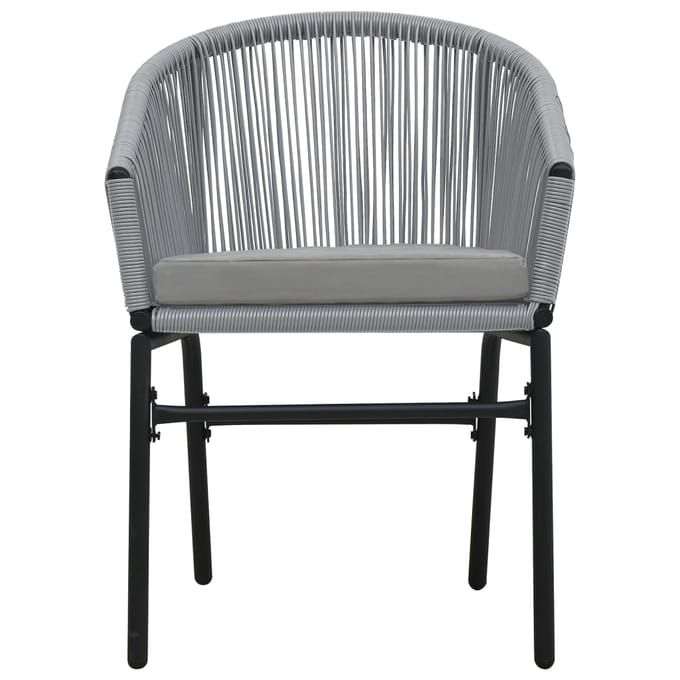 vidaXL - Tuinstoelen - 2 - st - PE-rattan - antracietkleurig