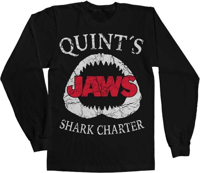 Jaws Longsleeve shirt -M- Quint's Shark Charter Zwart