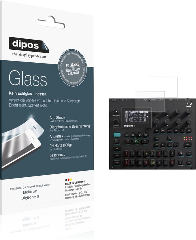 dipos – 2x Matte Pantserfolie geschikt voor Elektron Digitone II | 9H Screenprotector