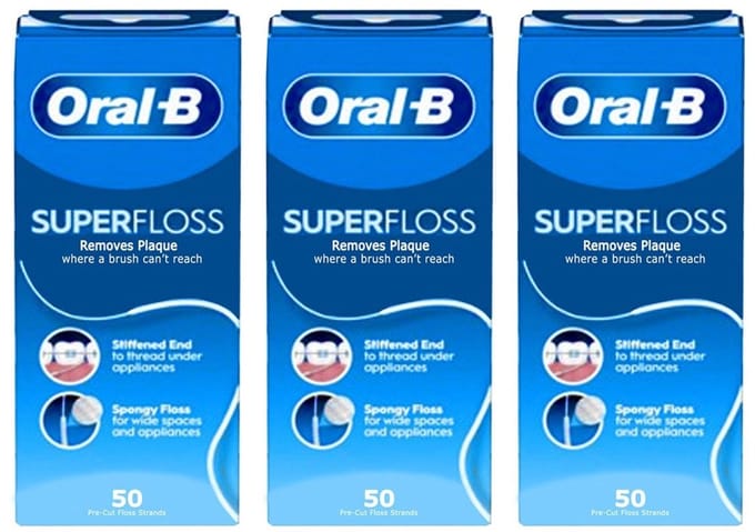 Oral-B Superfloss - 3 x 50 stuks - Flosdraad - Voordeelverpakking