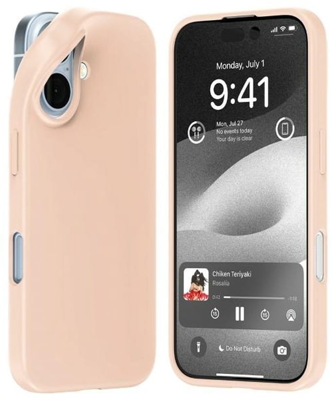 Mercury Soft - iPhone 16 Hoes - Roze Zand - Siliconen - Bescherming
