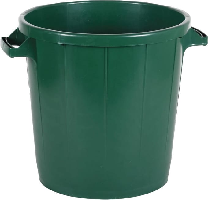 Ronde Afvalemmer met Deksel 15 Liter Grijs