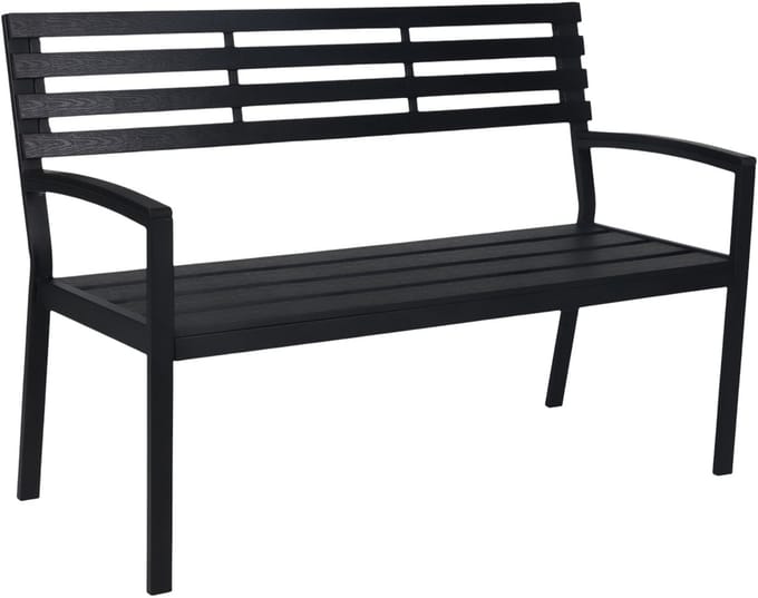 Tuinbank - 2 persoons - L115XB55XH85 cm - zwart