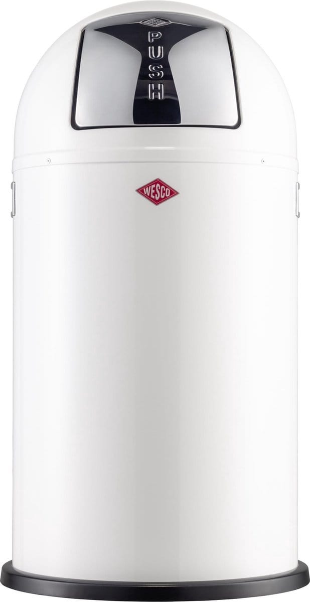 Wesco Pushboy Prullenbak - Afvalbak Wesco - 50 Liter - Wit