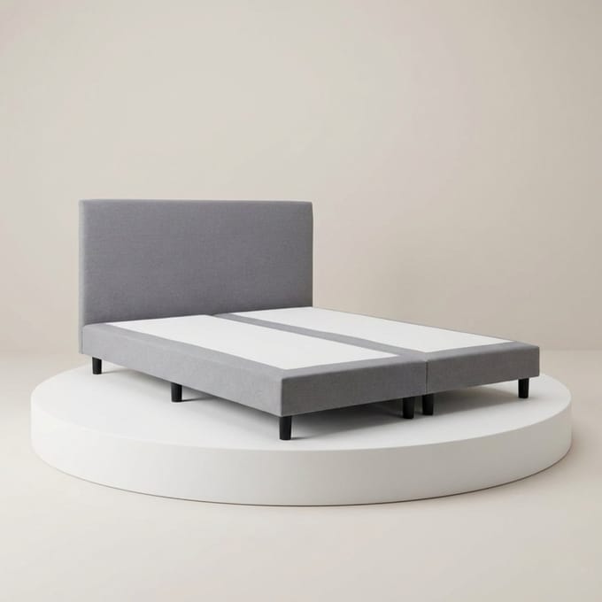 Boxspring DreamLux - 80x210 Zonder matras - Grijs Glad - BalBedden