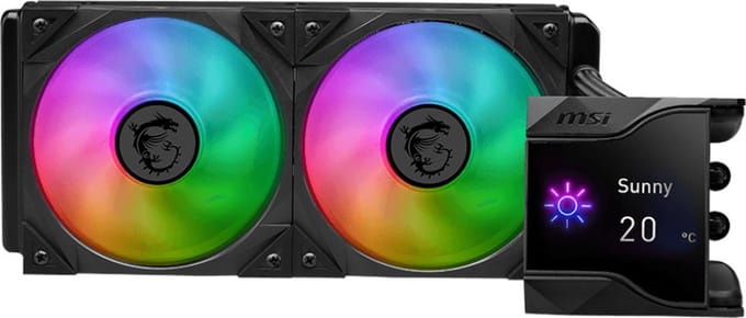 CPU koeling - MSI MPG CORELIQUID D240 - Vloeistofkoelsysteem processor - 240 mm - koper - 120 mm