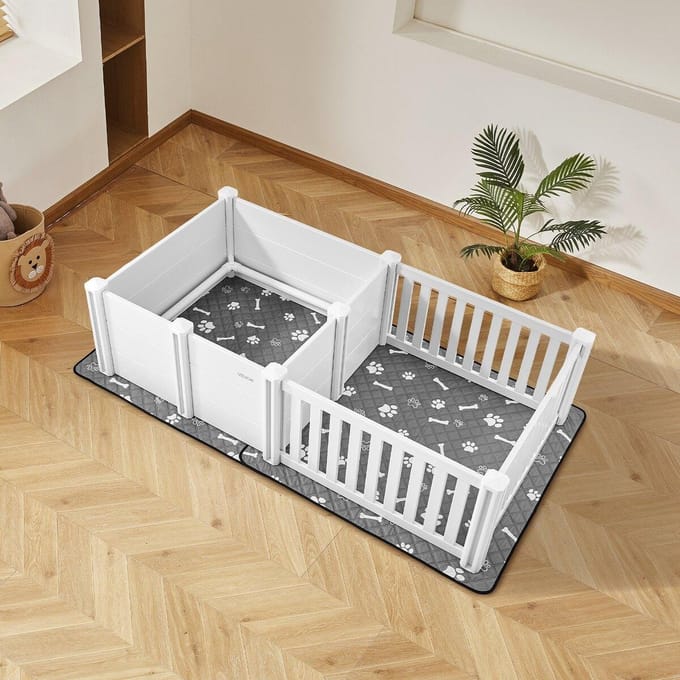 Honden werpkennel box Verstelbare deurhoogte voor middelgrote honden 73x38x19,7 inch