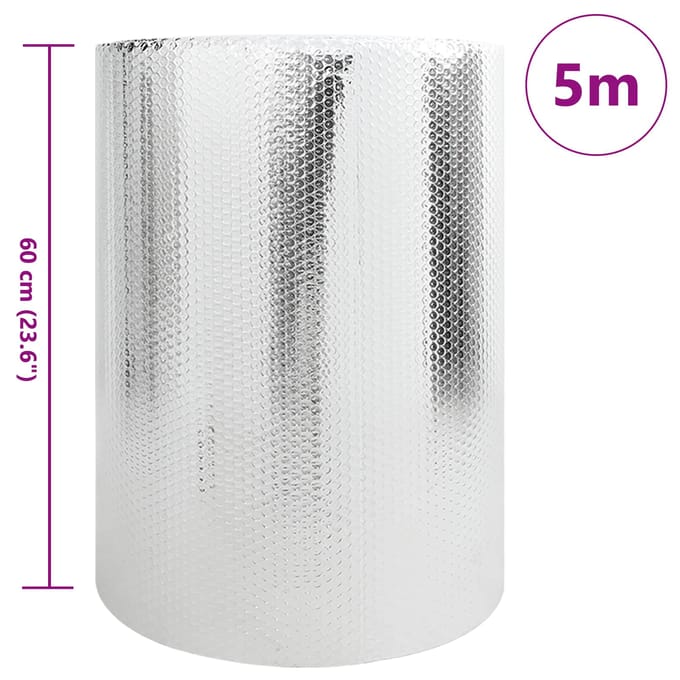 Foil Réflecteur de Chaleur pour Radiateur Argent 5 x 0,6 m Polyéthylène