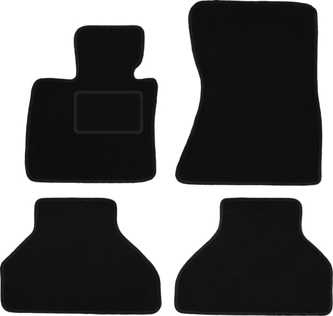 Zwarte velours vloermatten voor: BMW X6 E71 SUV (2008-2014)