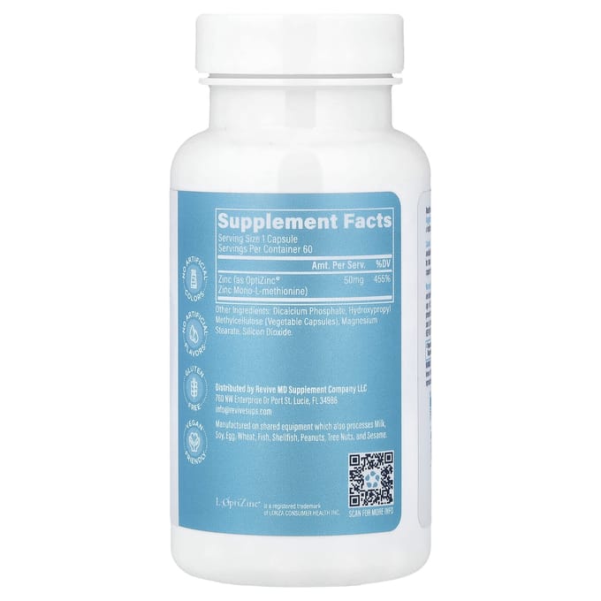 Revive, OptiZinc®, 60 Veggie Capsules