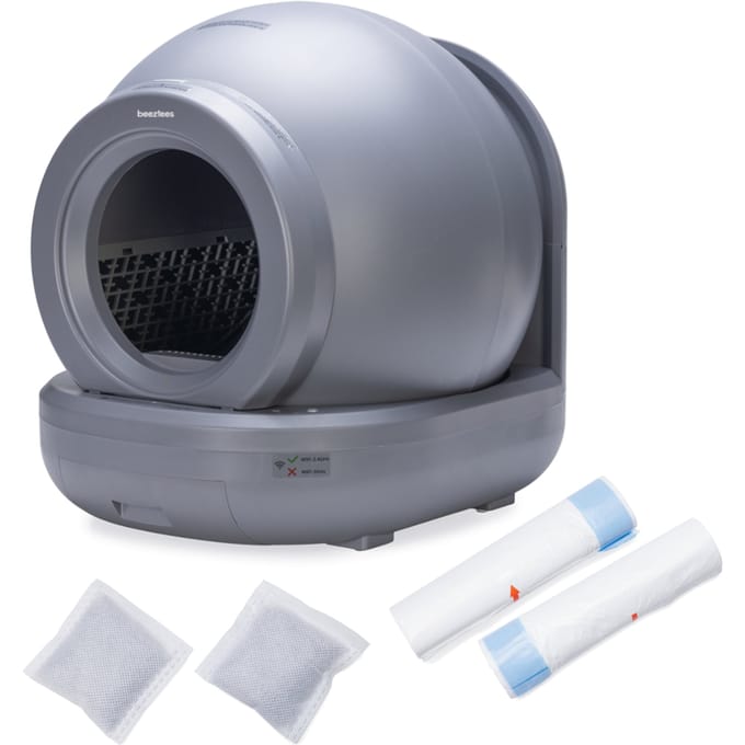 Beeztees Moeza - Automatische Kattenbak - Grijs - 57x56x62 cm