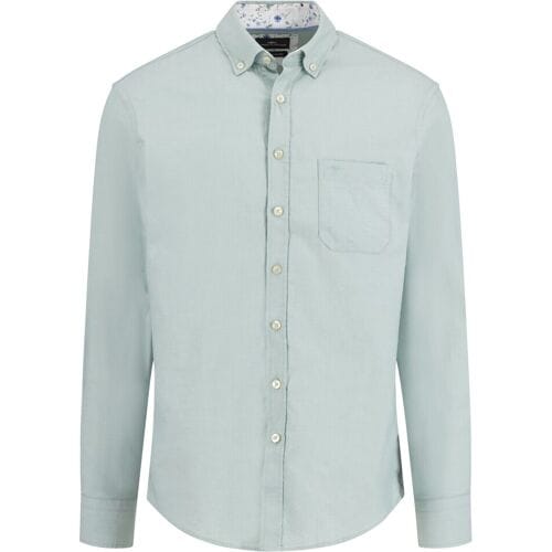 Fynch-Hatton Overhemd Washed Oxford Uni Color Button-Down Fern / male
