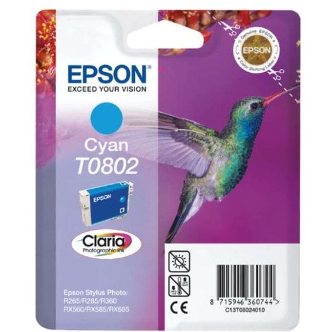 Inktcartridge epson t0802 blauw