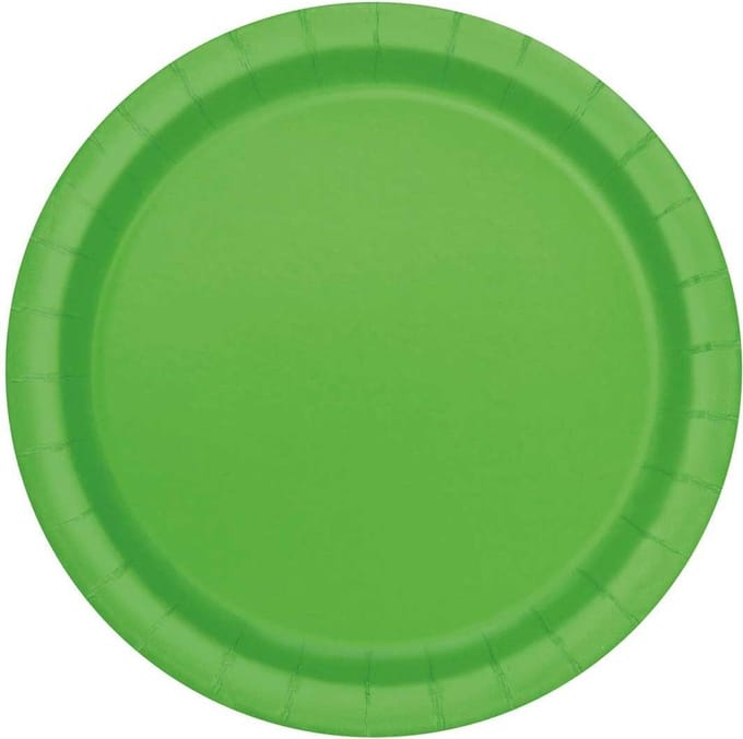 Unique Feestborden Lime 22,8 Cm 16 Stuks