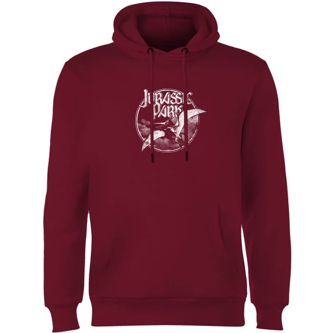 Jurassic Park Flying Threat Hoodie - Bordeaux - XL