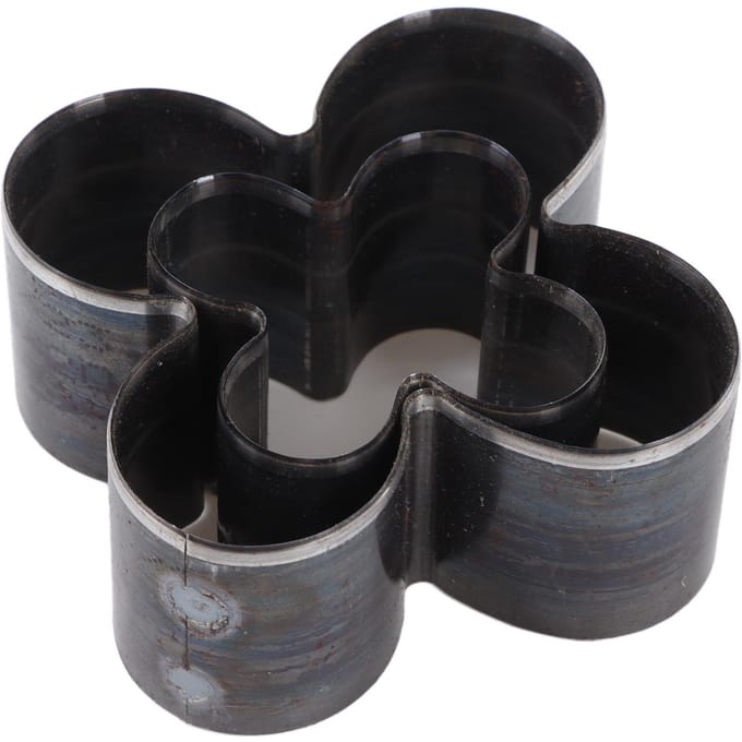 2 Pièces Matrice de Coupe Cuir Fleur Acier Allié Tranchant Forme Fleur 4 Feuilles Moule de Poinçonnage Creux pour Cuir black