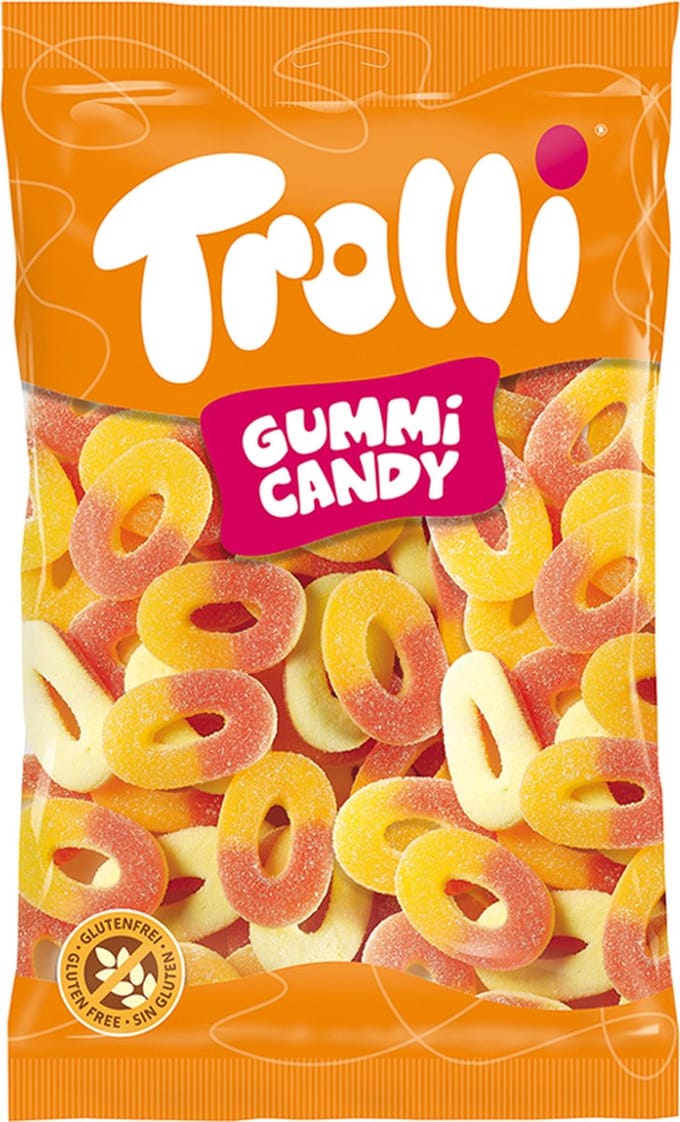 Trolli Perzikringen - 1 kilo