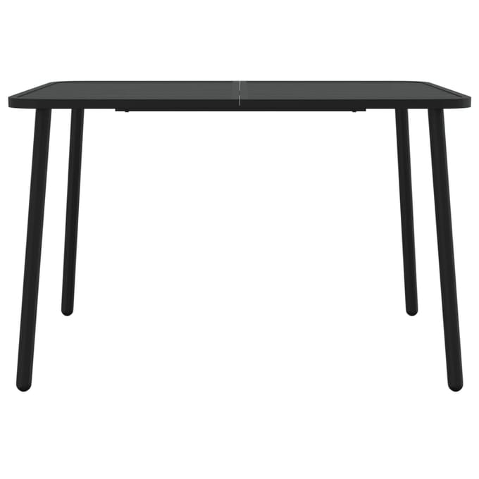 vidaXL - Tuintafel - 110x80x71 - cm - staal - antracietkleurig