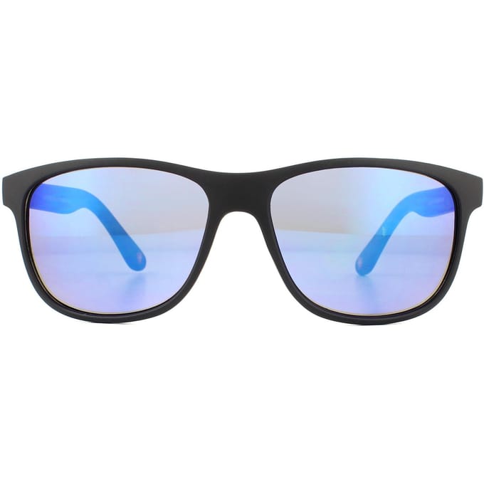 Sonnenbrille Montana mit Revo-Blauglas mattschwarz