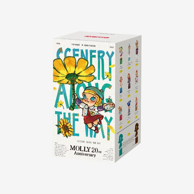 POP MART MOLLY Scenery Along the Way 20e Verjaardag Serie Figuren Blind Box white
