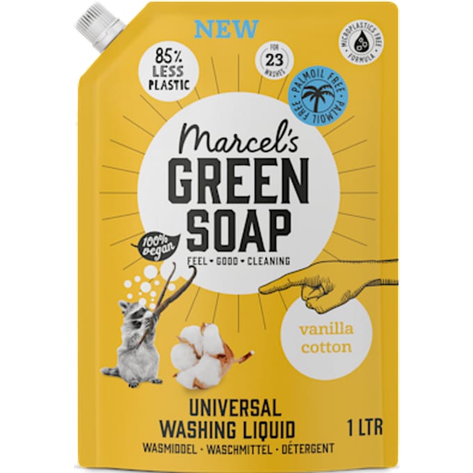 Marcel's Green Soap Wasmiddel Navul Vanille & Katoen 23 Wasbeurten 1 liter