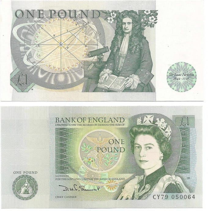 Knapperig £1 Bankbiljet 1981-1983 - Verzamelitem