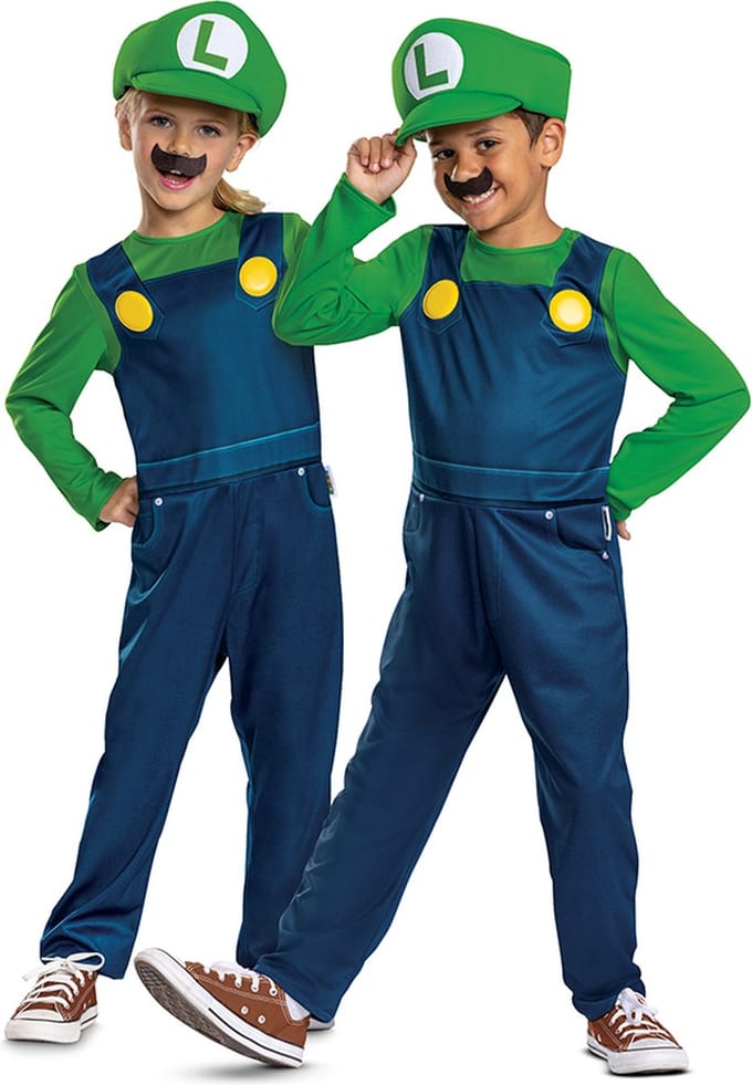 NINTENDO - SUPER MARIO BROS, Luigi Elevated Fancy Aankleden, Maat S (4-6 jaar), Kind