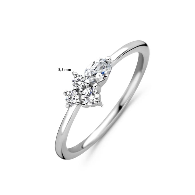 Gerhodineerd Zilver Ring Met Zirkonia 1337643