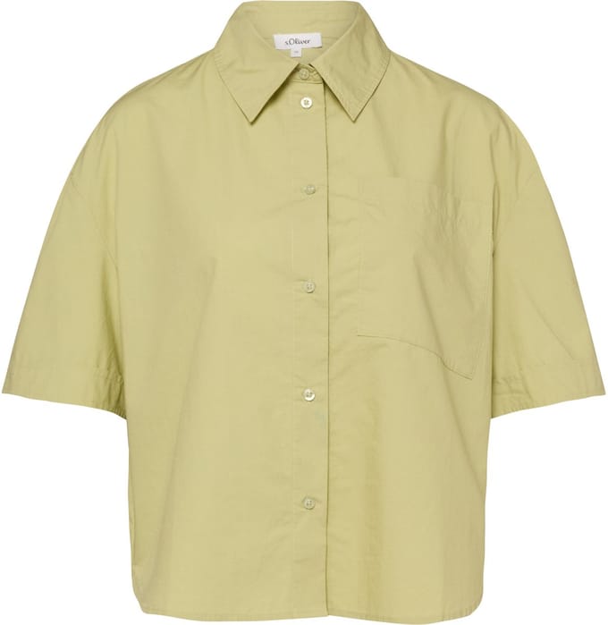 Katoenen Blouse met Hemd Kraag en Borstzak Dames s.Oliver