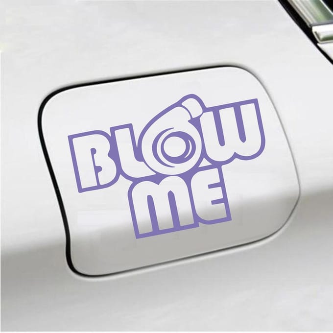 Bumpersticker - Blow Me - 10,1 X 14,8 - Paars