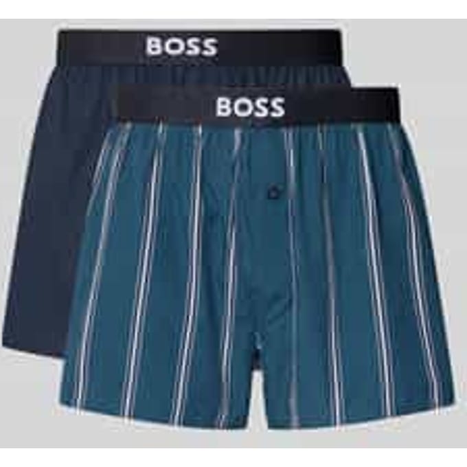 Slim fit boxershorts van pure katoen in set van 2